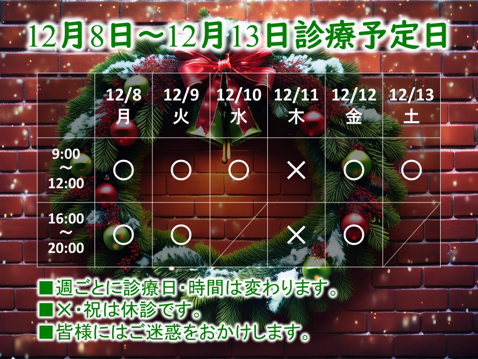 12月8日-12月13日