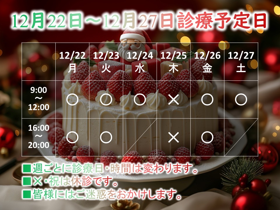 12月22日-12月27日